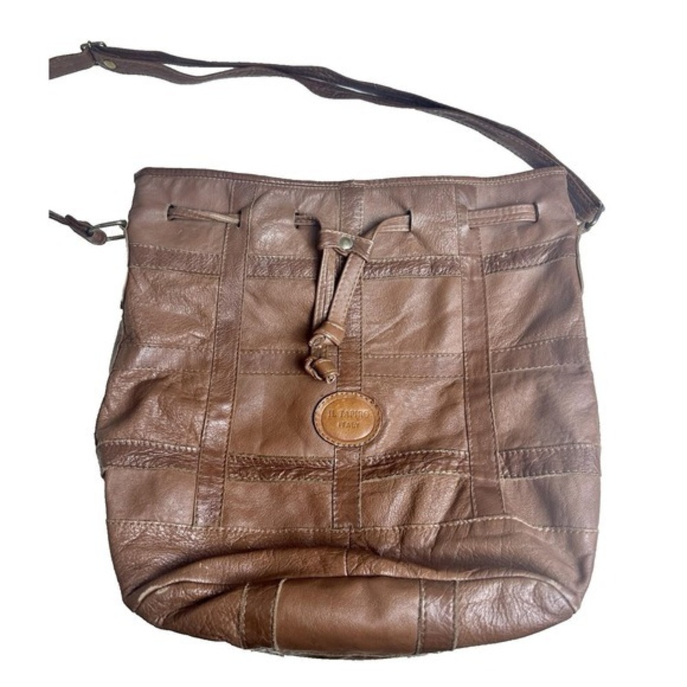 Il Tapiro Italy Leather Patchwork Handbag Purse Bag Vintage‎ 1980s